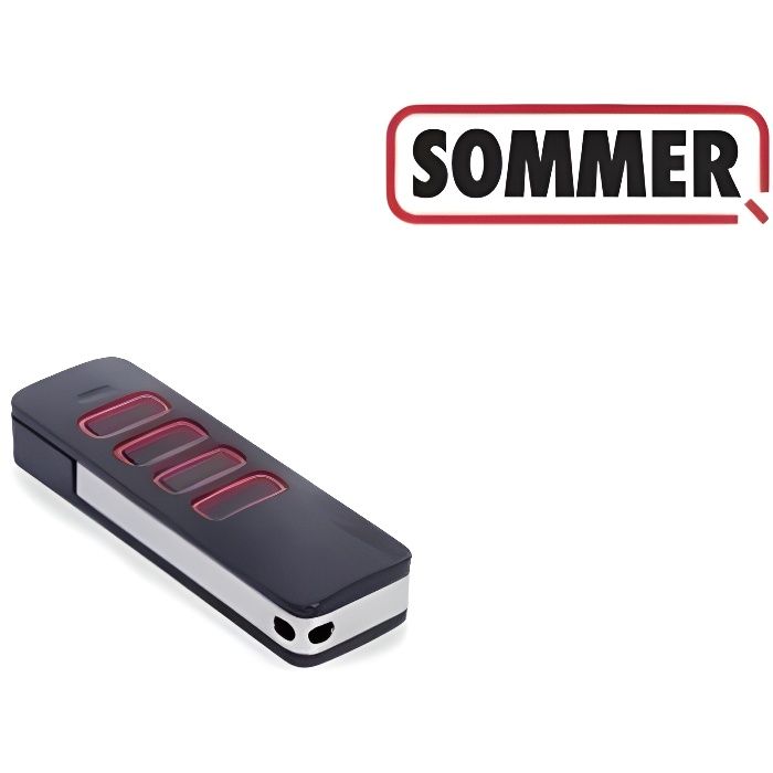 Télécommande Sommer 4018 pour portails et porte de garage - 4 boutons