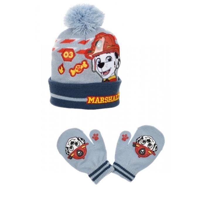 Spin Master Bonnet Avec Pompon Pour Bebe Gant Marchall De Pat Patrouille Taille 50 Cm 18 Mois Bleu Cdiscount Pret A Porter