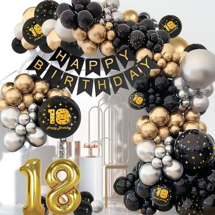 122pcs Arche Ballon Anniversaire Bleu Blanc Or, Kit Guirlande Ballon Bleu Arche De Ballons Decoration Anniversaire Mariage Bapteme - Maison