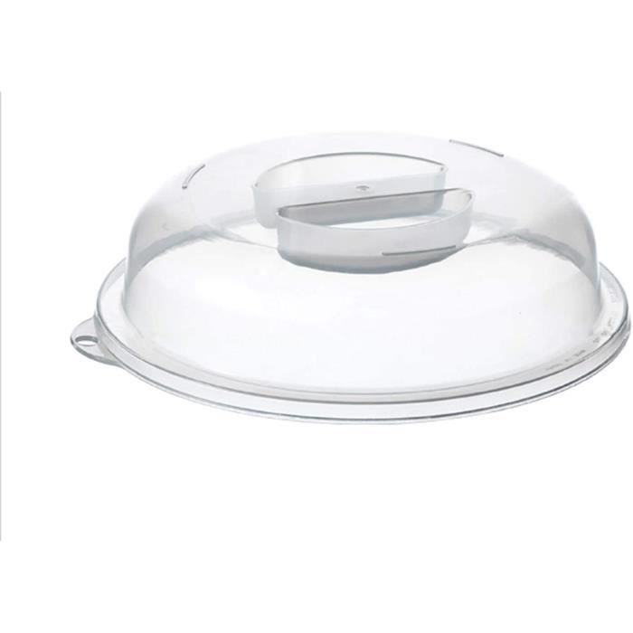 Couvercle Micro-ondes Anti-éclaboussures - Avec Sortie Vapeur Réglable, Transparent | Taille 29x29x11 Cm, Matériau PP5