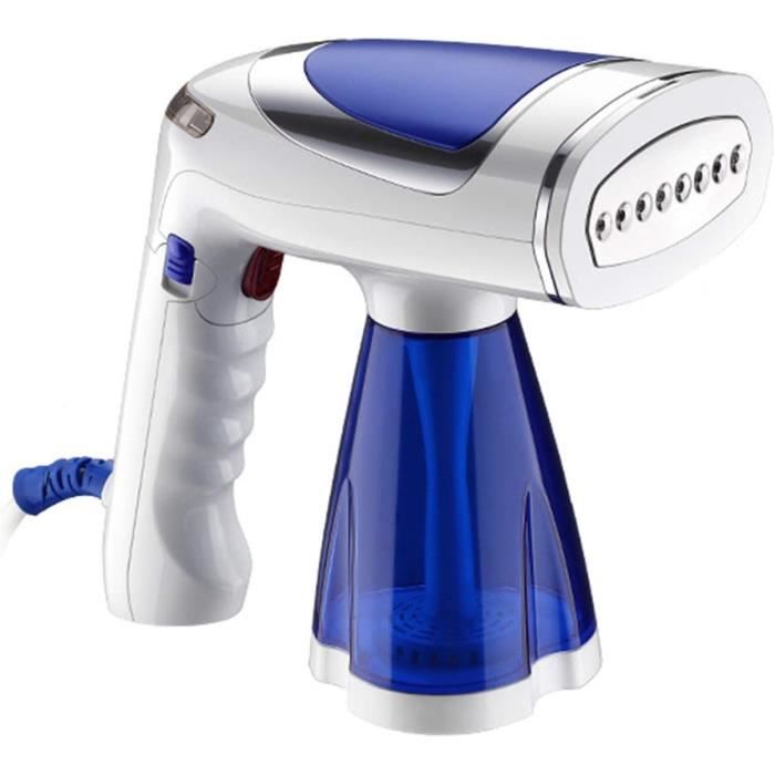 Fer à Vapeur Portable 800W 2 En 1 - Défroisseur Vapeur Vertical Et Horizontal - Bleu