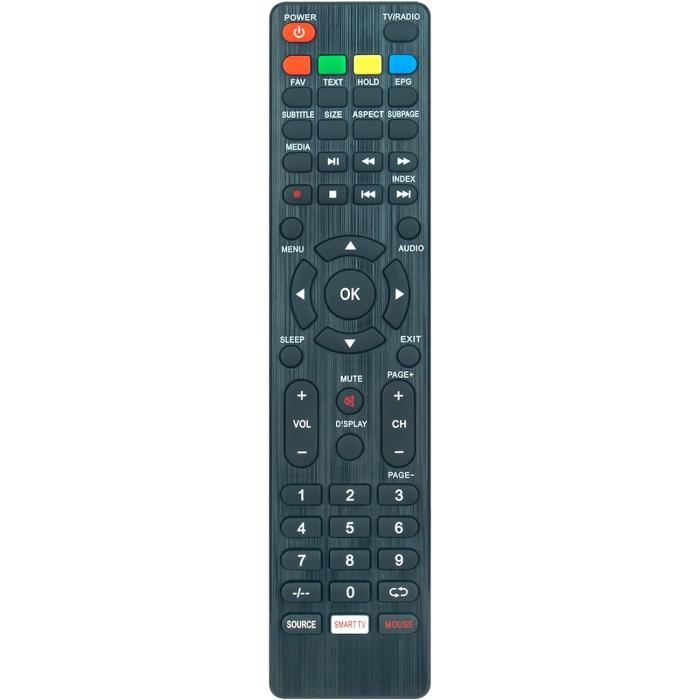 Vervangende afstandsbediening geschikt voor JTC RC159 / RC-159 (voor Jay-Tech TV