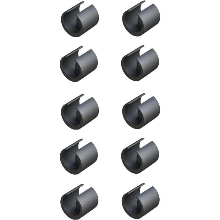 Clipser Cadre Bois Lit 10 Embouts Support Latte Double 55x10mm - Plastique Noir, à Clipser Pour Sommier, Cadre Lit