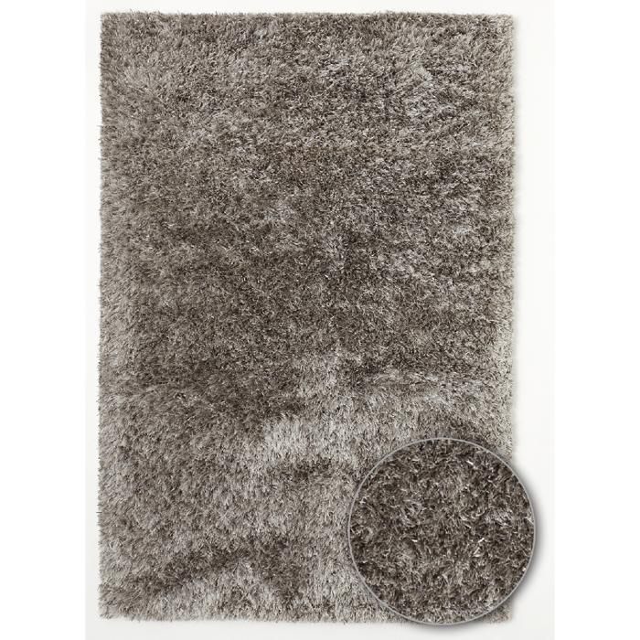 Tapis Shaggy Gris Poils Longs 140 X 200