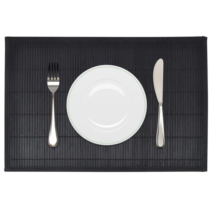 Lot de 6 napperons élégants et pratiques PVC résistant aux taches