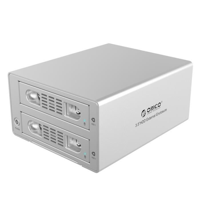 Boîtier disque dur 3.5 pouces 2 Bay USB 3.0 de type B à eSATA Box