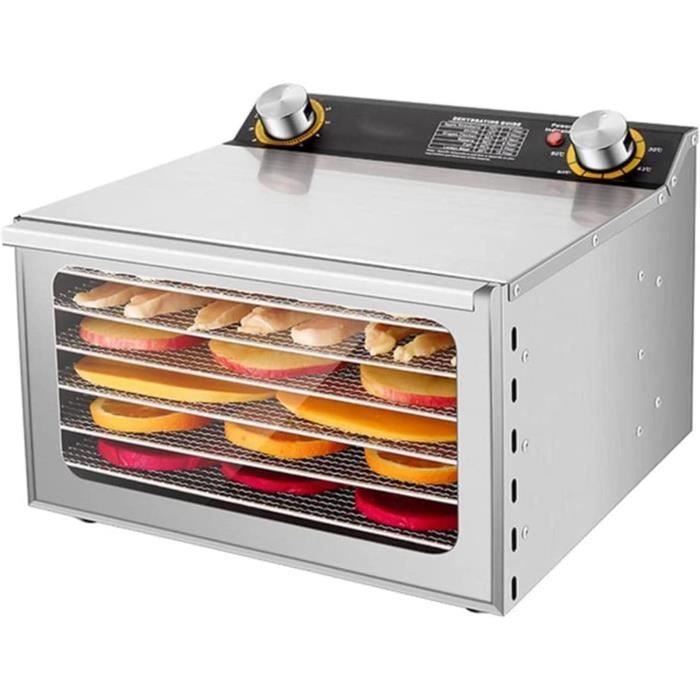 VEVOR Déshydrateur Alimentaire Électrique 10 Plateaux Inox 1 kW