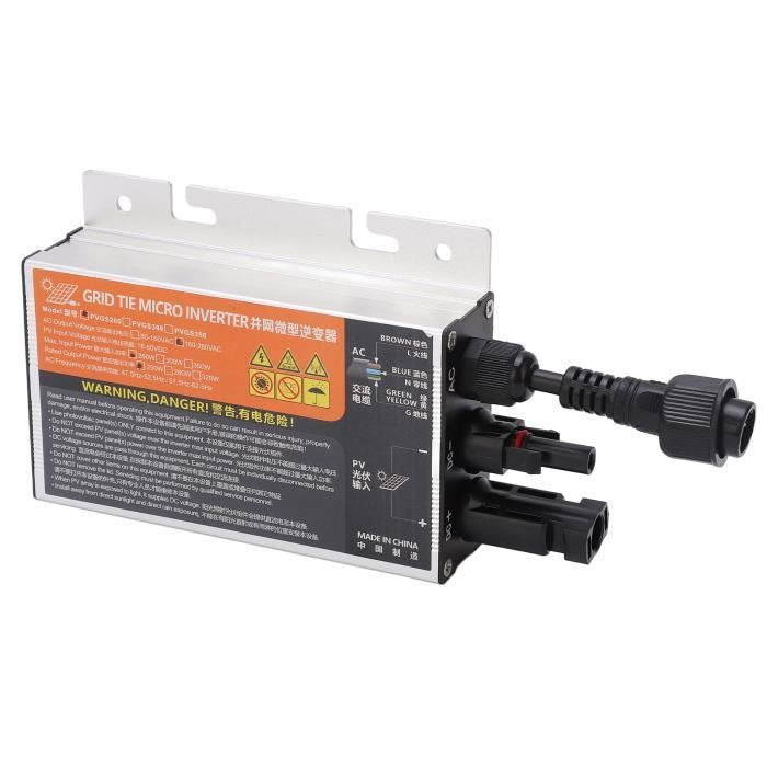 Micro-onduleur Grid Tie MPPT 750W - Entrée Solaire 24-60V, Sortie AC 220V - Pour Panneau Solaire 24V/36V - 3