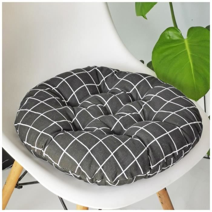 Coussin De Chaise 40x40 Cm - 100% Coton - Rembourrage épais - Pour Cuisine, Salon, Bureau, Extérieur