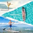 Stand Up Paddle Gonflable Board Sup 305x76x15cm PVC CAROMA Charge Max 120 KG avec Pagaie équipé d'accessoires complets-1
