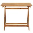 Table Pliante - Table de Jardin - Table Exterieur - Table à dîner 90x90x75 cm Bois d'acacia massif🐰3334-1
