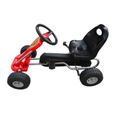 Kart à pédales - VIDAXL - Rouge - Pour enfants de 3 à 5 ans - Axe oscillant-1