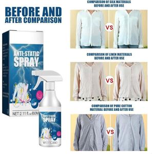 Spray Anti-statique 80 Ml - élimine L'électricité Statique Sur Textiles, Tapis, Vêtements - Effet Longue Durée, Inodore - 7