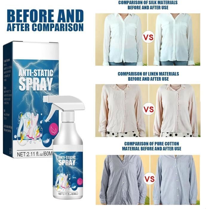 Spray Antistatique MARQUE 60ml Formule Efficace Séchage Rapide — free download
