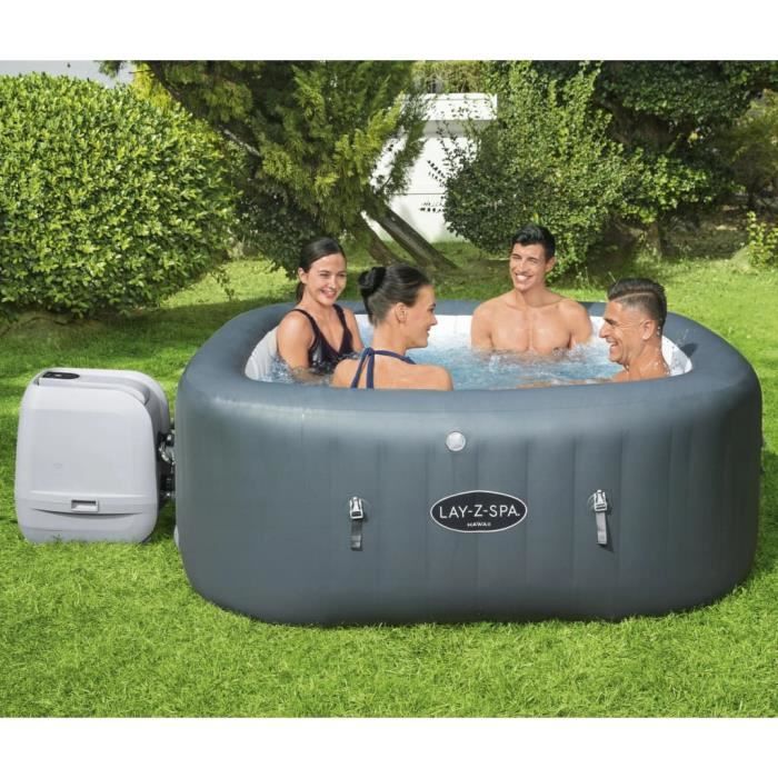 Spa gonflable Lay-Z-Spa Cabo carré Hydrojet 4 à 6 places- Bestway