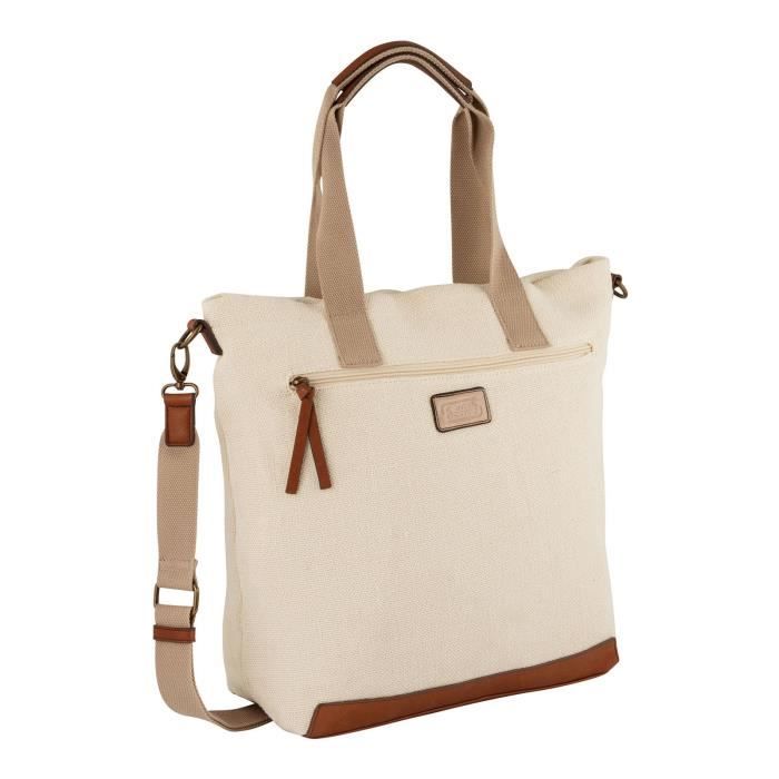 camel active Oakland PI Zip Shopper L Beige 213818 sac shopper sac a main