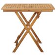Table Pliante - Table de Jardin - Table Exterieur - Table à dîner 90x90x75 cm Bois d'acacia massif🐰3334-2