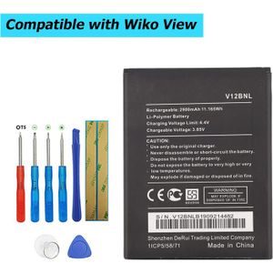 Batterie Compatible Wiko V12BNL Harry 2, Harry 2 Smart, View - 2900mAh OH-BOX