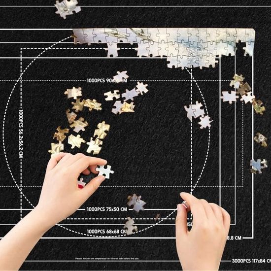 3000 pièces noir mat - Tapis De Puzzle En Rouleau De Jeu En Feutre  Couverture Pour Puzzles Jusqu'à, Accessoir - Cdiscount Jeux - Jouets