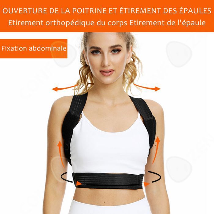 Correcteur de Posture avec Capteur Intelligent Rappel de Vibration Support Dos Réglable Correcteur de Posture Intelligent pour Hommes Femmes et Enfants
