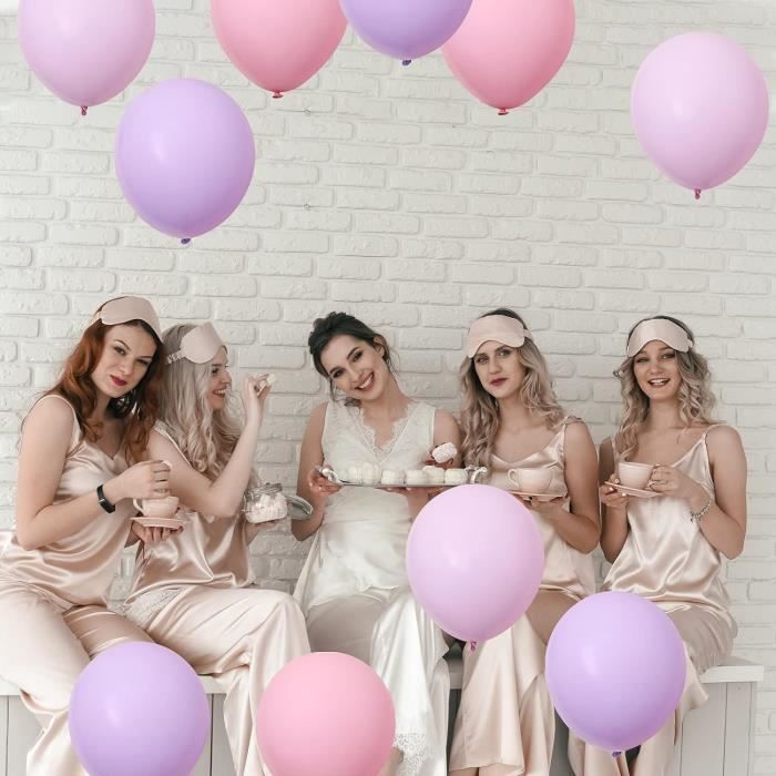Lot De 16 Ballons Mylar Ronds 45,7 Cm - Multicolores - Pour Anniversaire, Mariage, Décoration Fête - Avec Rubans Et Pailles - 1