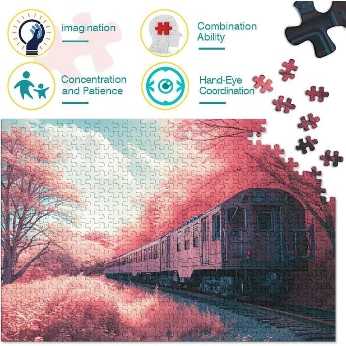 Puzzle 1000 Pièces - Paris Romantique, 70x50 Cm, En Carton Recyclable, Avec Poster De Référence - Pour Adultes Et Enfants (dès 8 Ans)