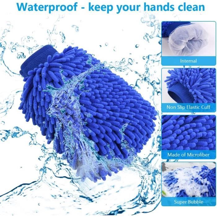 Waterproff – gant de lavage en microfibre, pour le nettoyage de