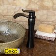 iDeko® Robinet salle de bain cascade mitigeur vasque (haut) peintre Noir rétro – style-3