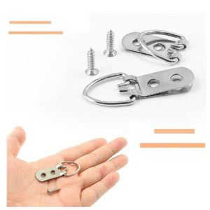 AKOLAFE Lot De 10 Crochets Muraux à Visser – Acier Inox Charge 25 Kg – Support Garage Pour Vélo, Chaise, Outils (25x23 Cm)