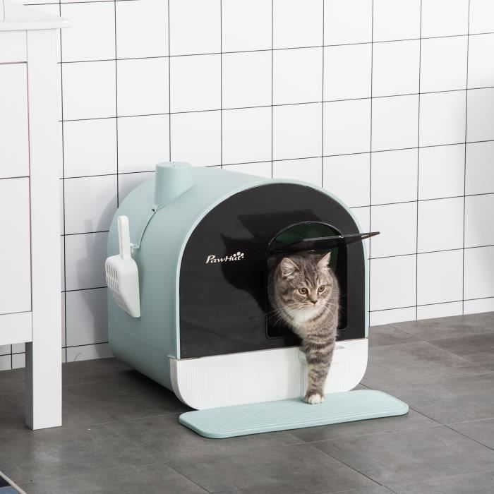 Maison de toilette pour chat Nestor Jumbo Gris 66,5x48,5x46,5 cm : Maisons  de toilette et bacs à litière SAVIC animalerie - botanic®