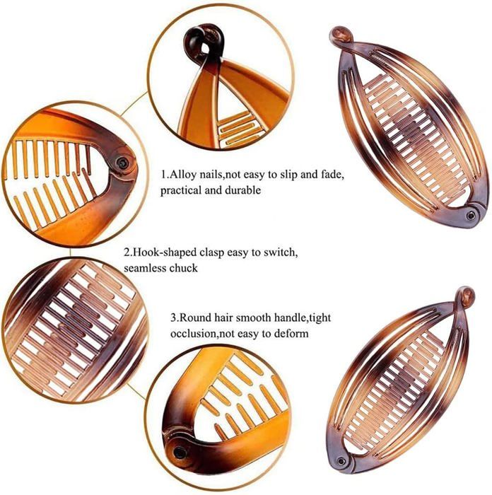 LCW JOY Lot De 4 Pinces À Griffes Pour Femmes À Motifs - S6IV87Z8-M0T LCW JOY Lot De 4 Pinces À Griffes Pour Femmes À Motifs - S6IV87Z8-M0T