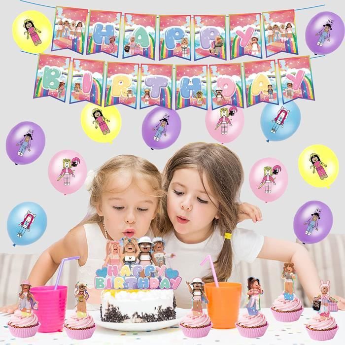 Bannière Anniversaire Chat Dessin Animé 150x100cm - Décoration Fête Enfants Filles Garçons