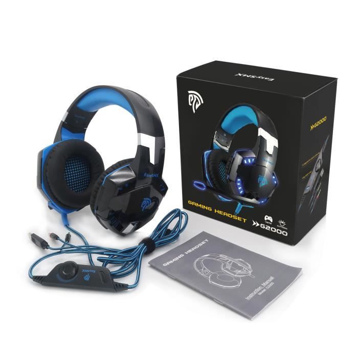 Universal - G2000 3.5mm Casque Gaming Casque MIC LED pour PC