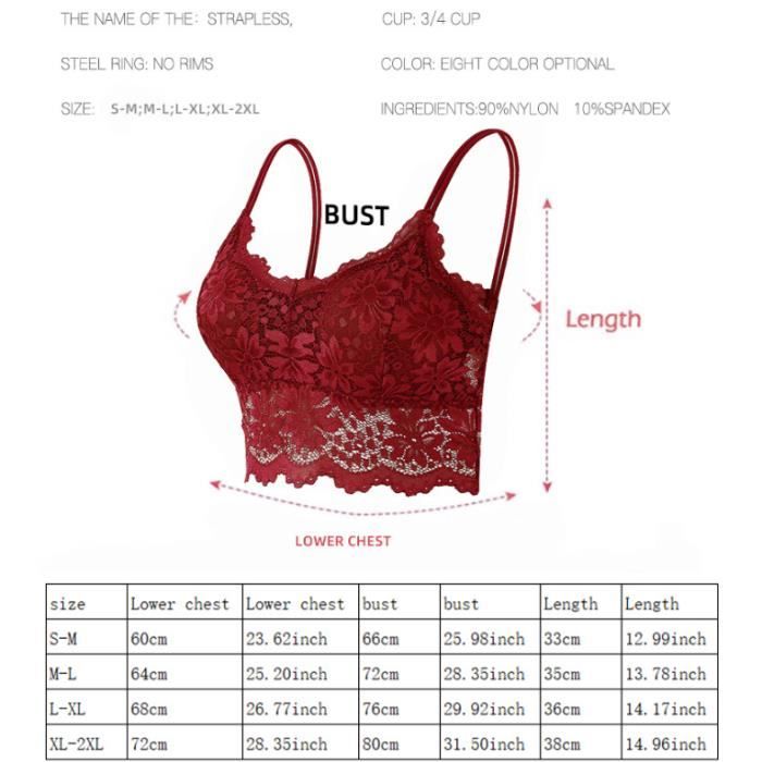 Soutien-gorge Dentelle à Armatures - Grandes Tailles - Maintien Renforcé Pour Le Sport Et Le Quotidien