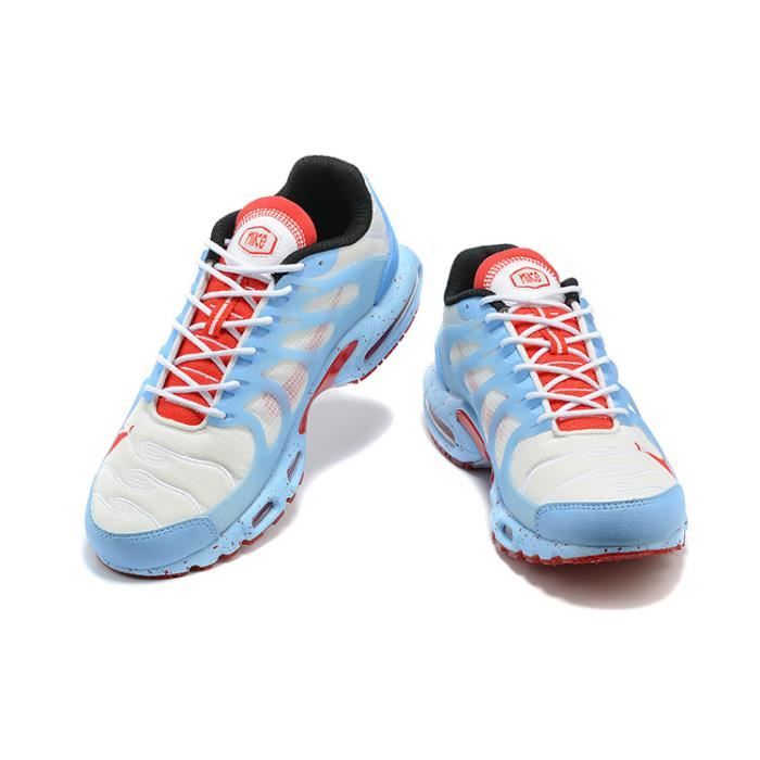Baskets Nike Air Max TN Plus Homme Chaussures Entrainement de Sport Blanc Bleu Rouge Blanc bleu rouge Cdiscount Chaussures