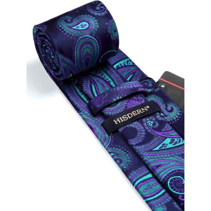 N-1435 - Cravates en soie bleu Royal pour hommes - Prêt-à-Porter