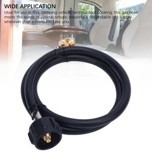 Afurkuot Tuyau De Propane Avec Manomètre De 38,1 Cm Pour Véhicule Récréatif, Tuyau En Acier