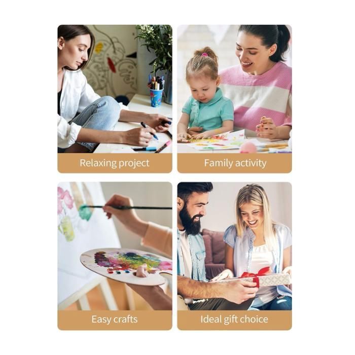 Qiukoo Peinture par numéros pour adultes - Motif singe amusant sur les