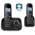 Téléphones fixes DUO avec répondeur Amplicomms 1582 +90dB-0