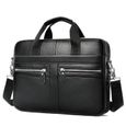 Porte-documents,MVA – mallette en cuir véritable pour homme, sac de bureau, sacoche pour ordinateur portable, 15  - Type 2099Black-0