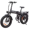 Vélo électrique pliable BAOLUJIE D7 750W - 48V12ah - Fourches avec amortisseurs -Pneus tout-terrain de 20 pouces -Shimano 7-0