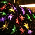 EXCERANDO Guirlande Lumineuse Solaire de 20 Libellules aux LED Multicolores de Lights-0