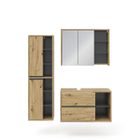 Ensemble mobilier de salle de bains Vicco Viola blanc, armoire de toilette, placard, meuble sous-vasque
