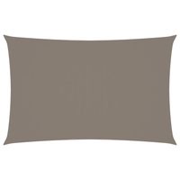 Voile toile d ombrage parasol tissu oxford rectangulaire 2,5 x 5 m taupe