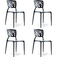 Lot de 4 chaises noires - Verdi - DESIGNETSAMAISON