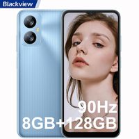 Téléphone portable 4G Blackview A52 Pro 6,517" HD+ 90Hz 8Go+128Go-SD 512Go 5180mAh 13MP+5MP Android 13 Dual SIM - Bleu Glace