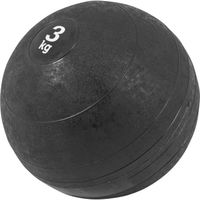 Slam Ball Caoutchouc Gorilla Sports - 3 kg - Fitness - Adulte - Noir