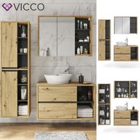 Ensemble mobilier de salle de bains Vicco Viola blanc, armoire de toilette, placard, meuble sous-vasque