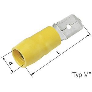Lot De 50 Cosses Femelles Isolées Elématique - Pour Câbles 1 à 2,5 Mm², Largeur 6,3 Mm