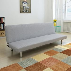 CANAPÉ FIXE Canapé d'angle réversible convertible Sofa de salon Confortable - 9209Fine® - Gris clair - Polyester